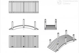 Схема садового мостика