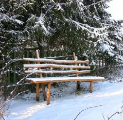 Скамейка из грубо сколоченных досок Скамейка из грубо сколоченных досок
