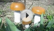 Самое простое украшение для дачи, сада - поделка гриб